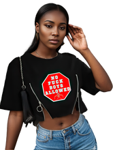 Load image into Gallery viewer, Ladies No F*ckboys Allowed Croptop Zipper Tee
