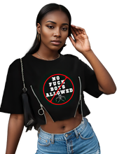 Load image into Gallery viewer, Ladies No F*ckboys Allowed Croptop Zipper Tee
