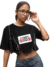 Load image into Gallery viewer, Ladies F*ckboy Free Croptop Zipper Tee
