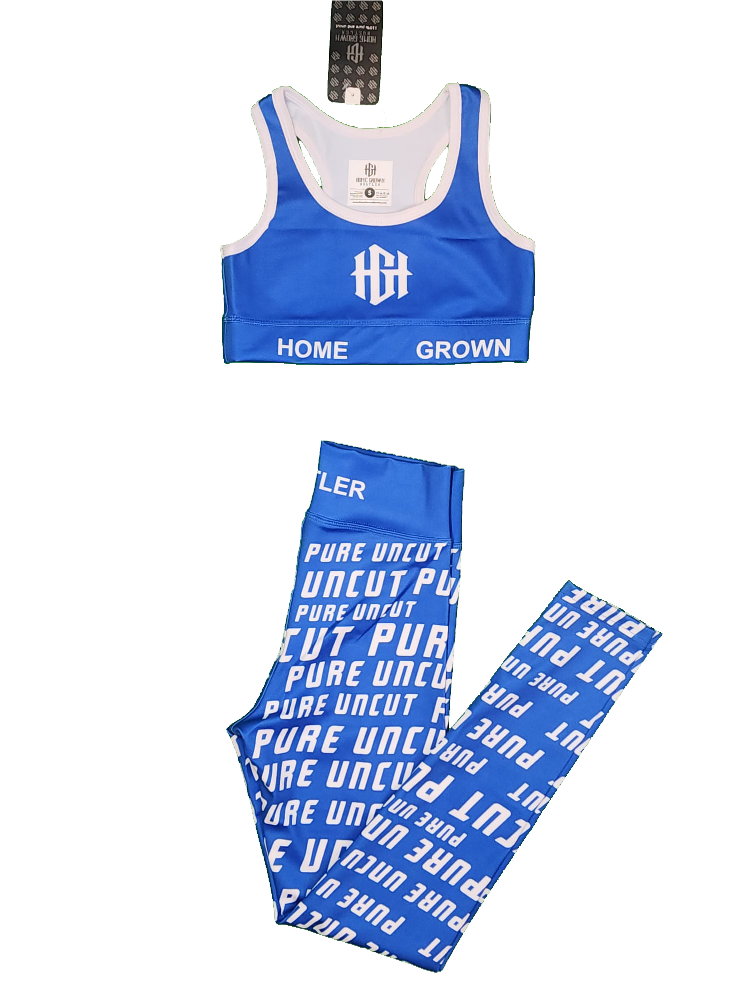 Women's 2 Piece Blue Workout Set