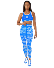 Load image into Gallery viewer, Women&#39;s 2 Piece Blue Workout Set
