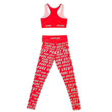 Load image into Gallery viewer, Women&#39;s 2 Piece Red Workout Set
